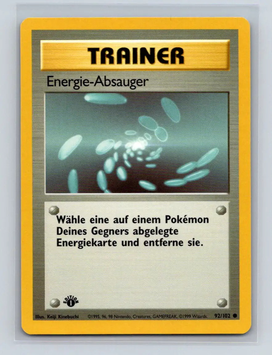 Energy Removal Pokemon German Base Set 1st Edition (ENERGIE-ABSAUGER) #92 NM/LP
