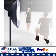 Studio Reflector 16" Beauty Dish Standard Bowens Mount Flash Head Strobe Mount|