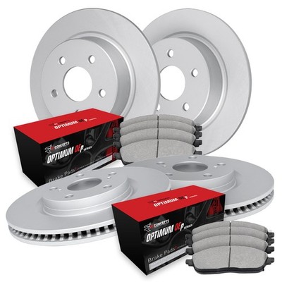 For Volkswagen Passat 21-22 R1 Concepts Front & Rear Brake Kit w Optimum Pads