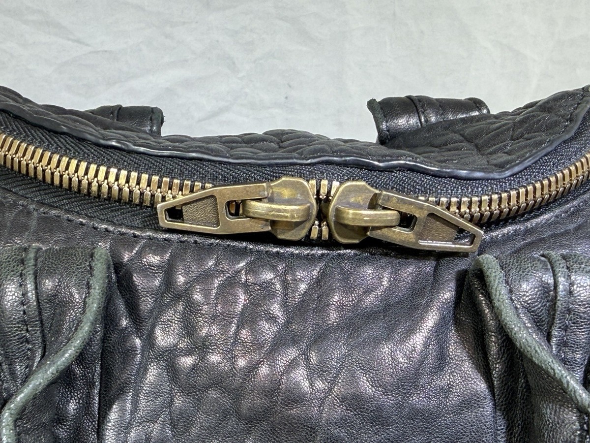 Alexander Wang Rocco Bag In black pebbled leather with hardware Studs View 6