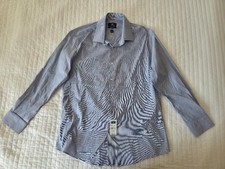 Dockers Fitted Stretch Collar Men's Blue Dress Shirt Large 16/16-1/2 32/33 NWT