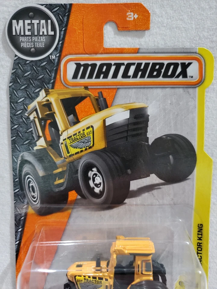 Tractor King #37 caja de cerillas amarilla Foto 4 de 4
