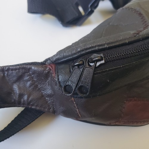 Leather Patchwork Fanny Pack Vintage - Picture 12 of 18