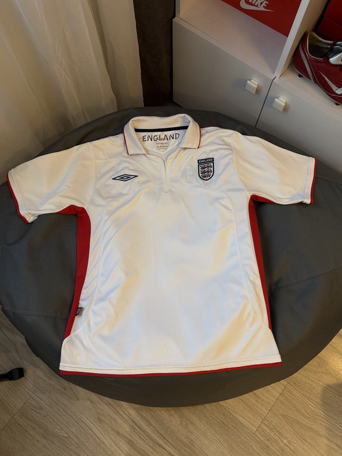 ENGLAND FOOTBALL TRAINING SHIRT VINTAGE UMBRO JERSEY SIZE M