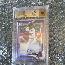 2021 Bowman Chrome Franyel Baez Purple Refractor Auto /250 BGS 9.5 Diamondbacks