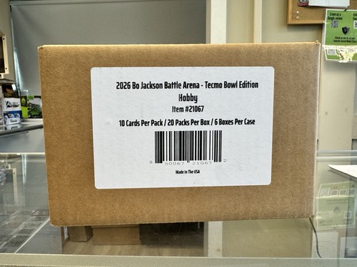 2026 Bo Jackson Battle Arena Tecmo Bowl Sealed 6 Box Hobby Case Factory Sealed