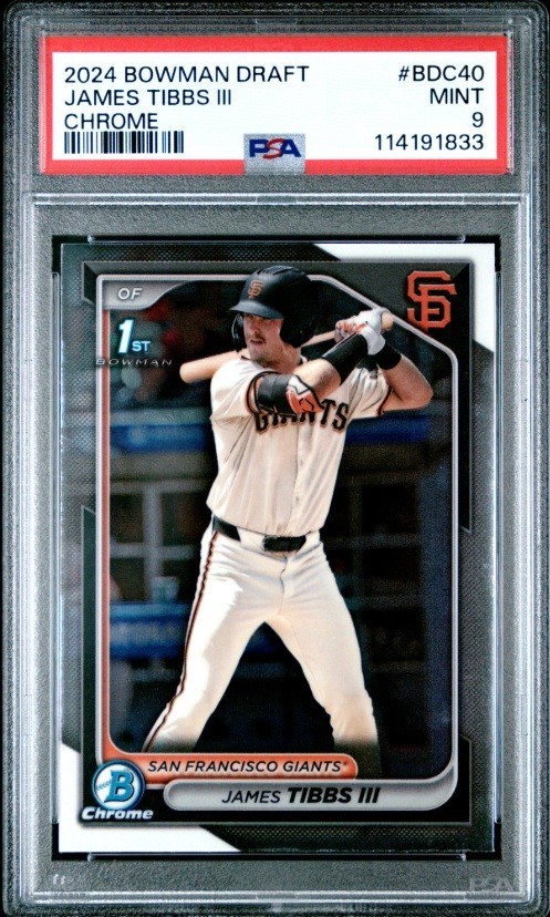 2024 Bowman Draft - Chrome James Tibbs III #BDC-40 (RC) PSA 9 MINT