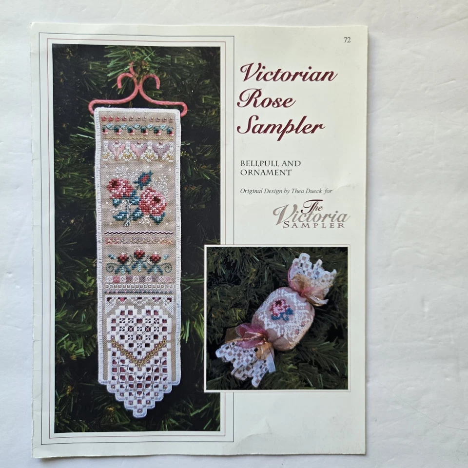 Victoria Sampler Cross Stitch Pattern Lot of 3 Beautiful Finishings Rose Sampler - Image 2 of 4