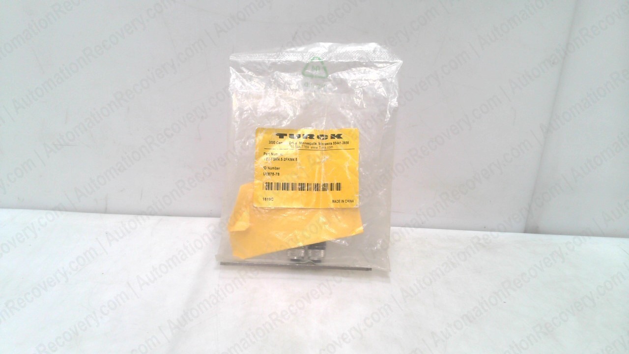 TURCK YB2-FSM 4.5-2FKM 4.5 EUROFAST DAISY CHAIN SPLITTER, U0875-78, NEW #346698