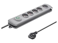 50272-QOL1 50272 Steckdosenleiste: Absichernd Buchsen: 5 230VAC 10A grau QOLTEC