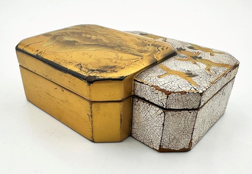 ANTIQUE JAPANESE LACQUER BOX MEIJI PERIOD A/F - Picture 9 of 13