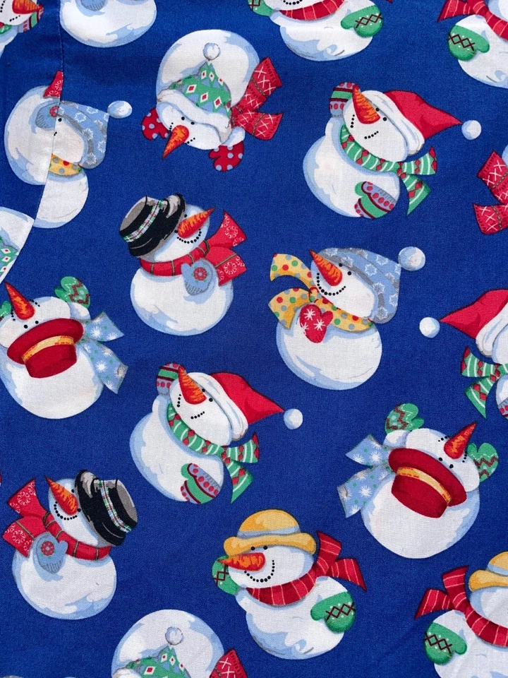 Blusa Médica Tafford Mujer Navidad Invierno Muñeco de Nieve Azul Multicolor Foto 3 de 4