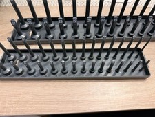 Snap On 1/2 3/8 METRIC 2 Row Post Style DEEP Socket Tray GRAY YA12MET YA38MET