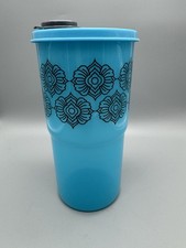 TUPPERWARE VINTAGE BLUE TUMBLER 875 ML 30 oz with Lid
