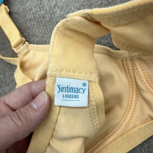 Intimacy Lingerie Yellow Wire Free Support Bra Clear Removable Strap Womens 38B - Picture 7 of 9