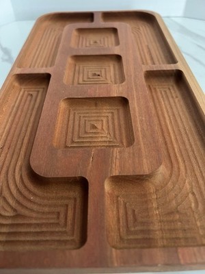 Cherry Wood Artisan Made And Signed Serving Platter-Foxhunt Woodworks 