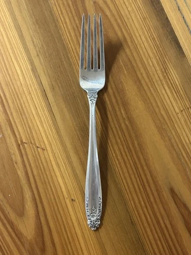 International Silver Prelude Sterling Silver Dinner Fork – No Monogram