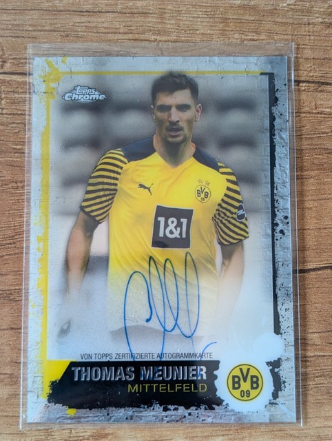 2021 Topps BVB Chrome "Thomas Meunier" Auto On Card /75 / Borussia Dortmund