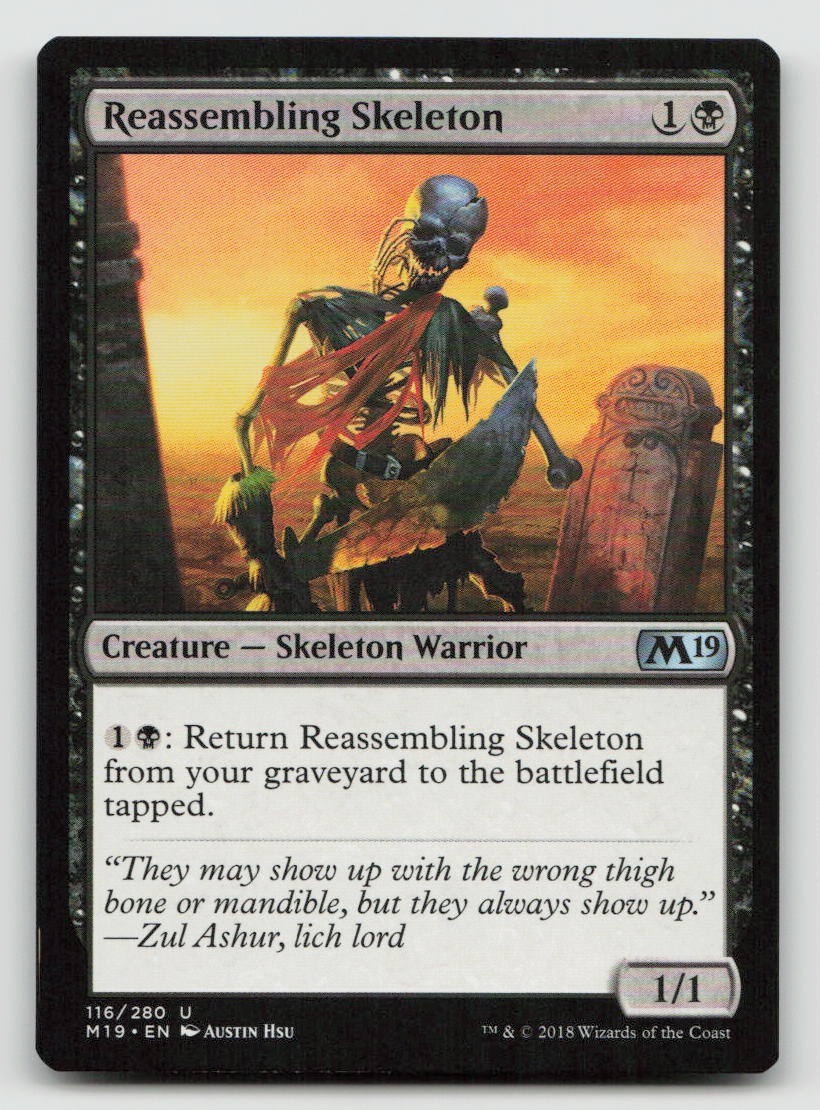 Magic: The Gathering Reassembling Skeleton 116 Core Set 2019 NM REG