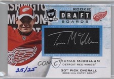 2011-12 Upper Deck The Cup Rookie Draft Boards 25/25 Thomas McCollum Auto g0y