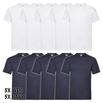 10er Pack Fruit of the Loom Heavy T Herren Basic T-Shirt schwere Qualität NEU
