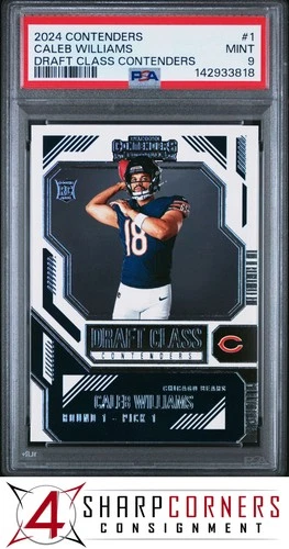 2024 PANINI CONTENDERS DRAFT CLASS CONTENDERS #1 CALEB WILLIAMS RC PSA 9