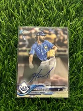 F99461  2018 Topps Chrome Rookie Autographs #RAHW Hunter Wood RAYS A99