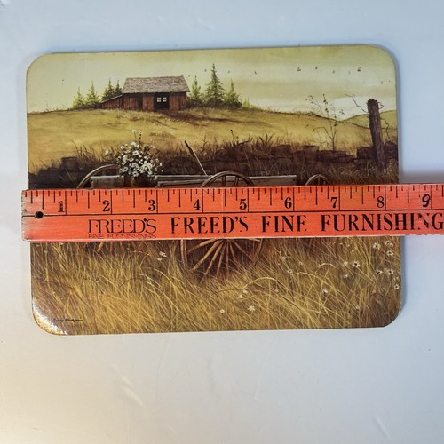 Farmhouse Wall Plaque and Table Hot Pad Cork Backing Trivet Country Chic Cottage - Picture 7 of 8