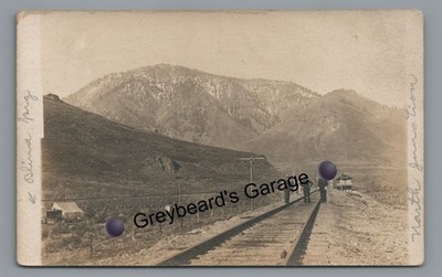 RPPC North Junction Railroad Station DANT OR Oregon Wasco Co Real Photo Postcard