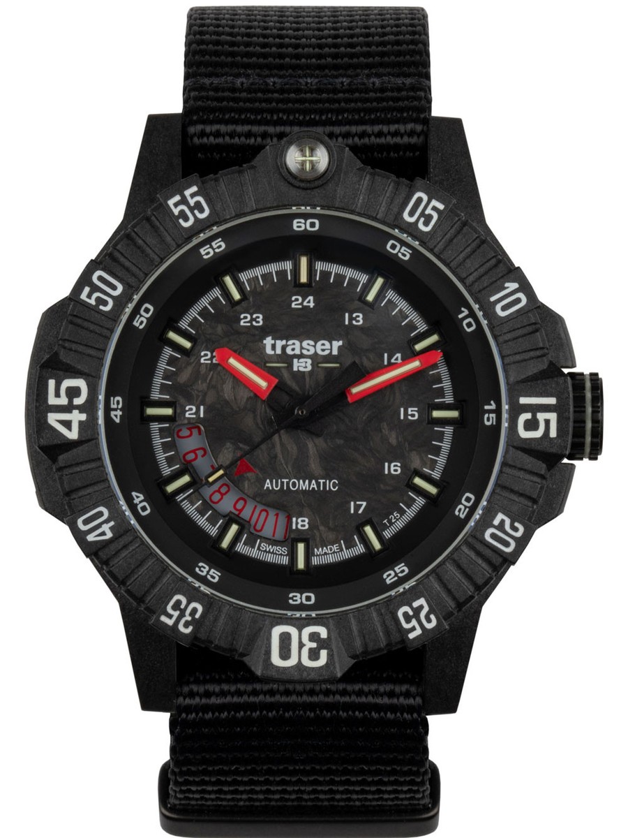 Traser H3 111355 Mens Watch P99 A Tactical Carbon 46mm 20ATM UK