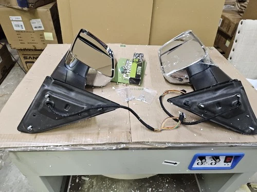 Used Chrome Towing Mirrors for 2009-2018 Dodge Ram 1500 2500 3500 Power Heated