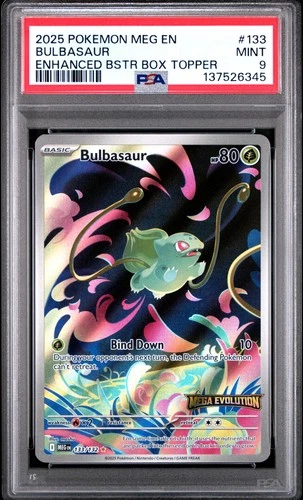 2025 Pokemon Mega Evolution #133 Bulbasaur Stamped Promo - PSA 9
