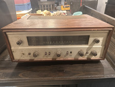 Fisher 500 B Model Vintage Stereo Tube Receiver w/ Wood Case Cabinet
