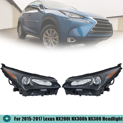 Headlamps w/Sport Pkg For Lexus NX200t 2015-2017 Pair L+R LED Halogen Headlights