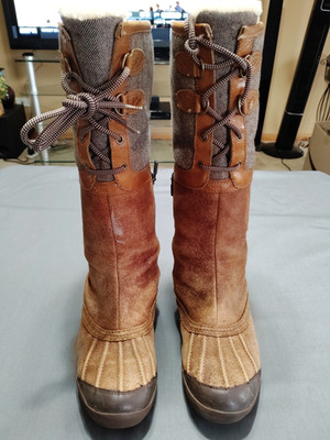 UGG Belcloud Chestnut Knee High Waterproof Shearling Lined Preppy Duck Boot 8**