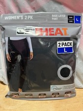 NEW 32 Degrees Heat Women's 2 Pack Base Layer Pants Black Size Large