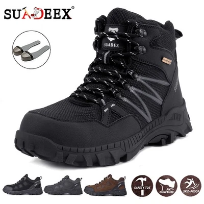 Arbeitsschuhe Leicht Stahlkappe Sicherheitsschuhe Sport Sneaker Herren Damen - Bild 1 von 4