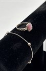 925 Sterling Silver Bracelet & Ring w/Faux Stone 5.03g — photo 2