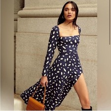 Reformation Sigmund Dress in Splatter Print Sz 6