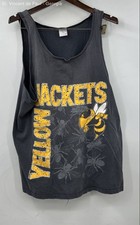 Delta Vintage Georgia Tech Tank Top Men's XL Black Yellow 90s