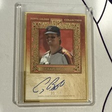 Topps Gilded Collection Gold Framed Autograph Craig Biggio Astros #/50