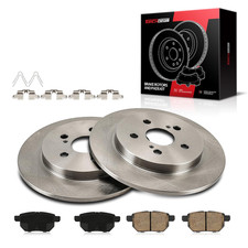 Rear Brake Rotors And Pads Kit Torchbeam Replacement For 2010-2022 Prius