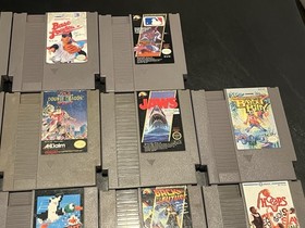 Nintendo NES 24 Different Game Lot-Super Mario-Tetris-Donkey Kong-Jaws-Untested