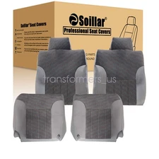 For 94-97 Dodge Ram 1500 2500 3500 SLT Driver & Passenger Cloth Seat Cover GRAY