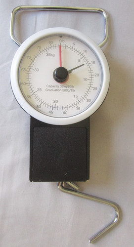 Portable Travel Handheld Hanging Luggage Scale w/ Tape Measure Weight 80lb 35kg