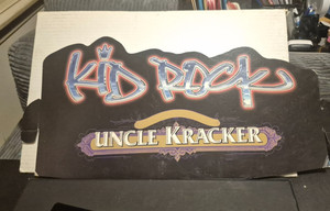 KID ROCK -UNCLE KRACKER-PROMOR RECORD STORE DISPLAY PARTIAL SIGN 26 X 12    dfgh