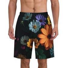 Floral Hawaiian Shorts Bathing Swim Beach Summer Casual