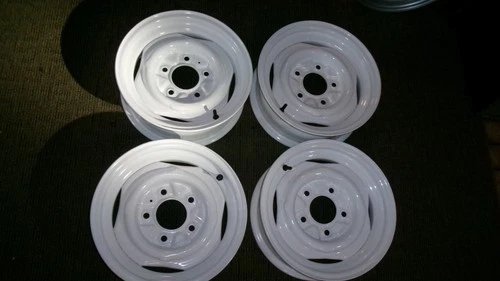 1961-1991 FORD 2wd TRUCK, VAN 4 Powder Coated 15X5.5" STEEL WHEELS 5x5.5" lugs