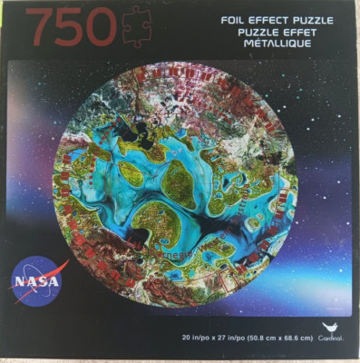 NASA 750 Piece Foil Effect Jigsaw Puzzle Aerial Lake Carnegie Western Australia