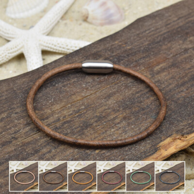 Armband WOLF | Leder | 3 mm | Surfer | Magnetverschluss | 01
